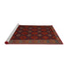 Sideview of Machine Washable Traditional Dark Brown Rug, wshtr2545