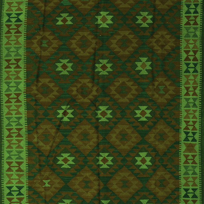 Southwestern Green Country Rug, tr2545grn