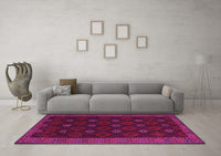 Machine Washable Southwestern Pink Country Rug, wshtr2545pnk