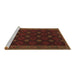 Sideview of Machine Washable Southwestern Brown Country Rug, wshtr2545brn