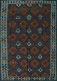 Southwestern Light Blue Country Rug, tr2545lblu