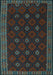 Southwestern Light Blue Country Rug, tr2545lblu