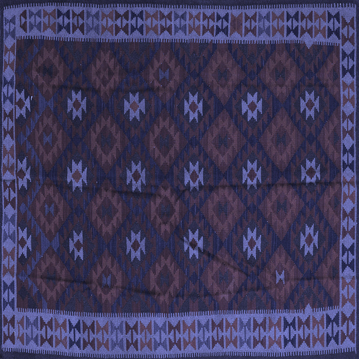 Square Southwestern Blue Country Rug, tr2545blu