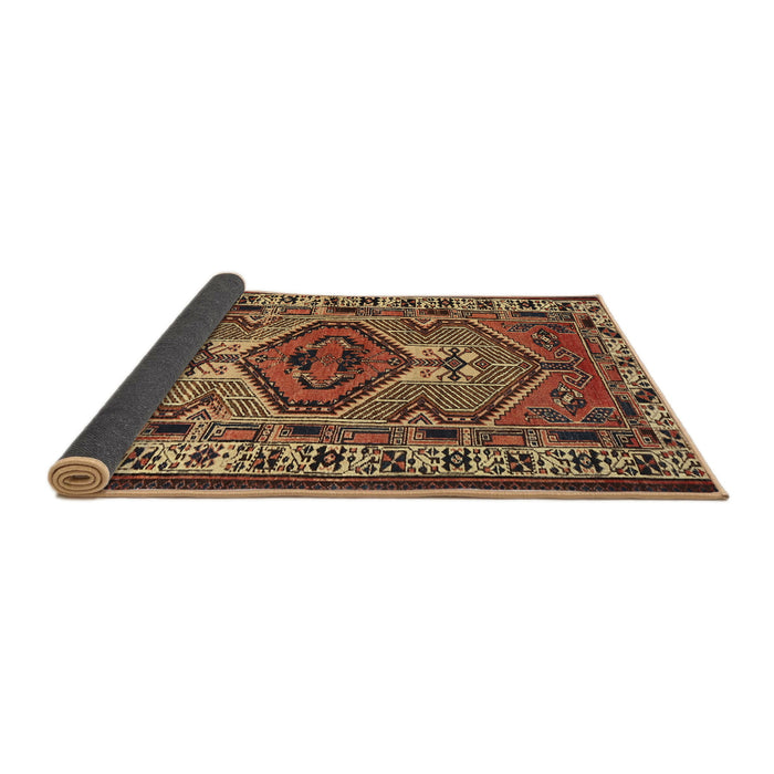 Sideview of Traditional Bronze Brown Persian Rug, tr2546