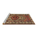 Sideview of Machine Washable Traditional Bronze Brown Rug, wshtr2546