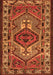 Serging Thickness of Machine Washable Persian Orange Traditional Area Rugs, wshtr2546org