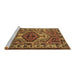 Sideview of Machine Washable Persian Brown Traditional Rug, wshtr2546brn