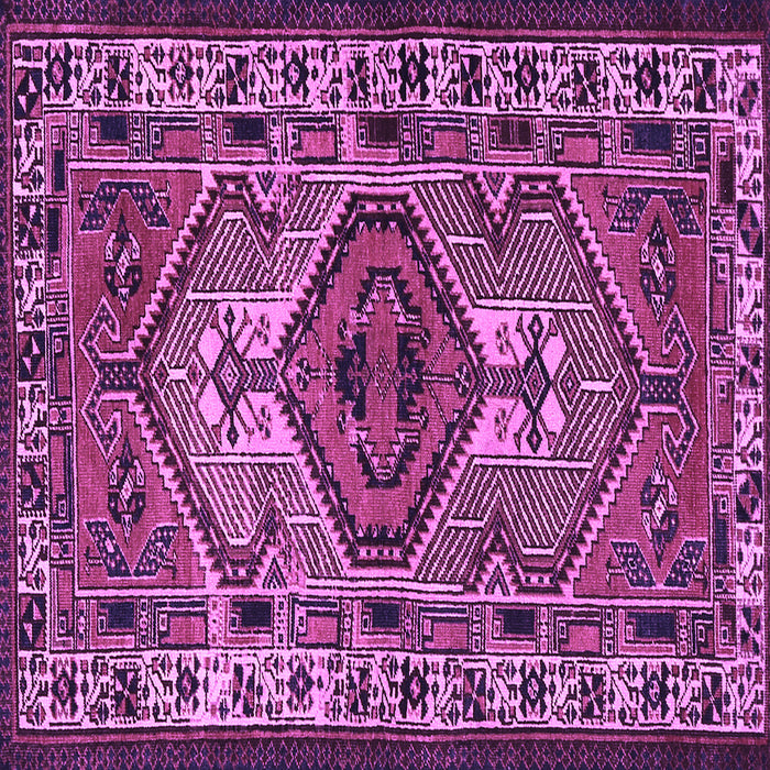 Square Machine Washable Persian Purple Traditional Area Rugs, wshtr2546pur