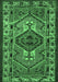 Machine Washable Persian Emerald Green Traditional Area Rugs, wshtr2546emgrn