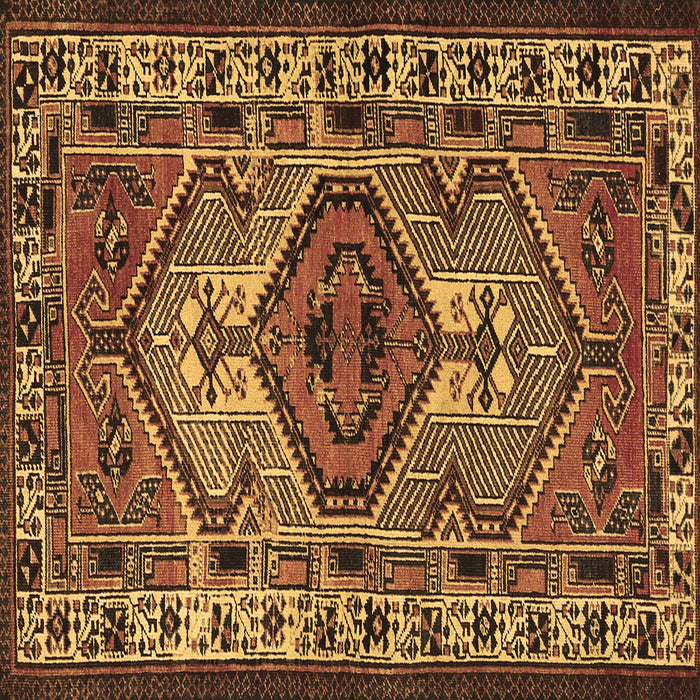 Square Machine Washable Persian Brown Traditional Rug, wshtr2546brn