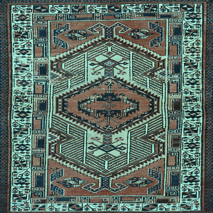 Square Persian Light Blue Traditional Rug, tr2546lblu