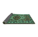 Sideview of Persian Turquoise Traditional Rug, tr2546turq
