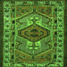 Serging Thickness of Persian Green Traditional Rug, tr2546grn