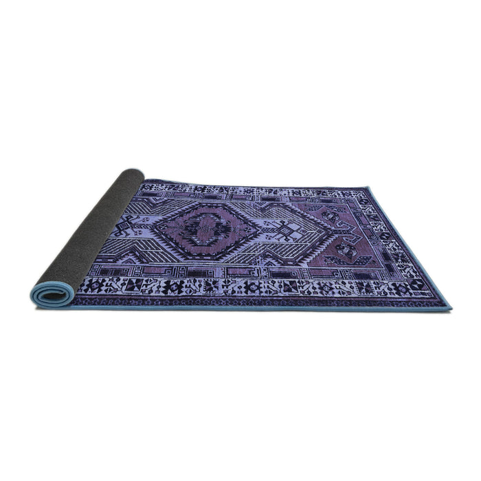 Sideview of Persian Blue Traditional Rug, tr2546blu