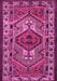 Machine Washable Persian Pink Traditional Rug, wshtr2546pnk