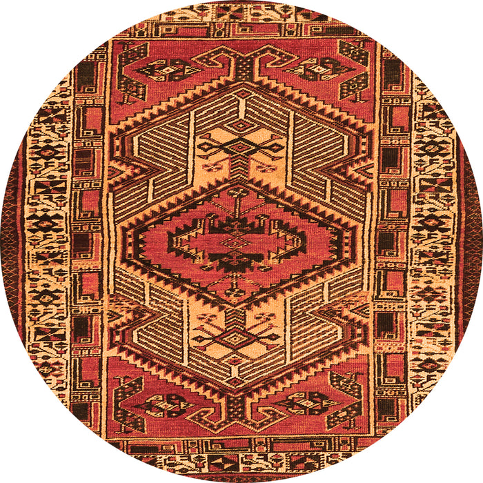 Square Persian Orange Traditional Rug, tr2546org