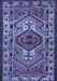 Machine Washable Persian Blue Traditional Rug, wshtr2546blu