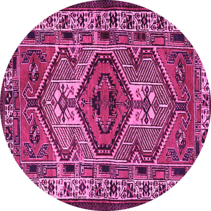 Round Persian Pink Traditional Rug, tr2546pnk