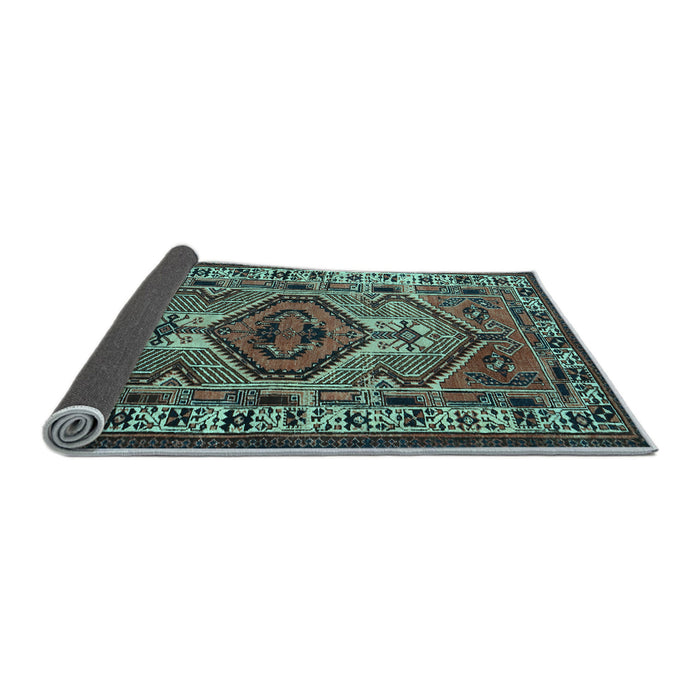 Sideview of Persian Light Blue Traditional Rug, tr2546lblu