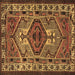 Square Persian Brown Traditional Rug, tr2546brn