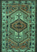 Machine Washable Persian Turquoise Traditional Area Rugs, wshtr2546turq