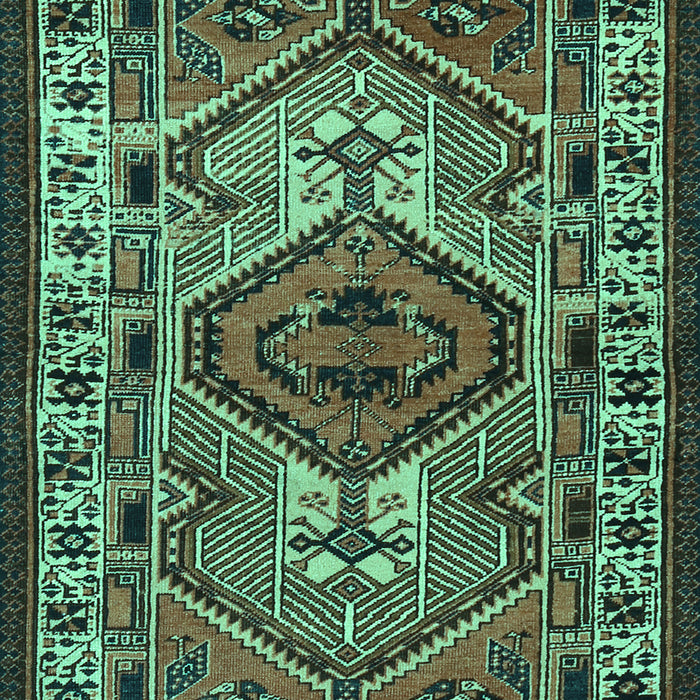 Machine Washable Persian Turquoise Traditional Area Rugs, wshtr2546turq
