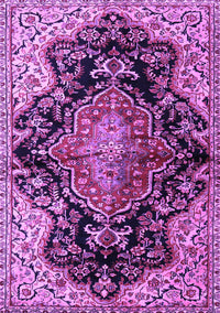 Medallion Purple Traditional Rug, tr2547pur