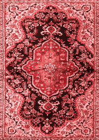 Medallion Red Traditional Rug, tr2547red