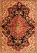 Medallion Orange Traditional Rug, tr2547org