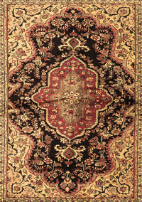 Medallion Brown Traditional Rug, tr2547brn