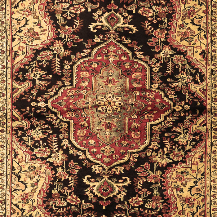 Medallion Brown Traditional Rug, tr2547brn