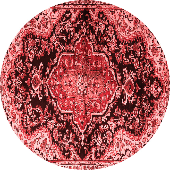 Medallion Red Traditional Rug, tr2547red