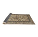 Sideview of Traditional Dark Brown Medallion Rug, tr2548