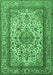 Medallion Emerald Green Traditional Rug, tr2548emgrn