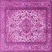 Square Medallion Pink Traditional Rug, tr2548pnk