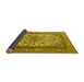 Sideview of Medallion Yellow Traditional Rug, tr2548yw