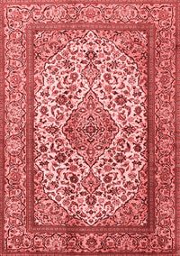 Medallion Red Traditional Rug, tr2548red