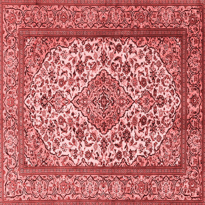 Medallion Red Traditional Rug, tr2548red