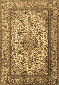 Medallion Brown Traditional Rug, tr2548brn