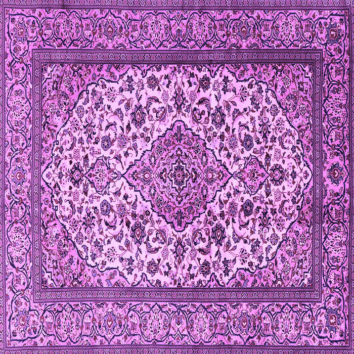 Square Medallion Purple Traditional Rug, tr2548pur