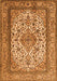 Medallion Orange Traditional Rug, tr2548org