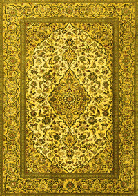 Medallion Yellow Traditional Rug, tr2548yw