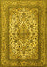 Medallion Yellow Traditional Rug, tr2548yw