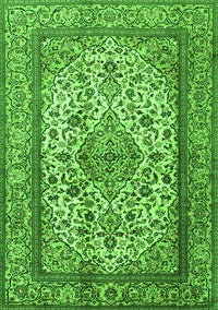 Medallion Green Traditional Rug, tr2548grn