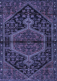 Medallion Blue Traditional Rug, tr2549blu