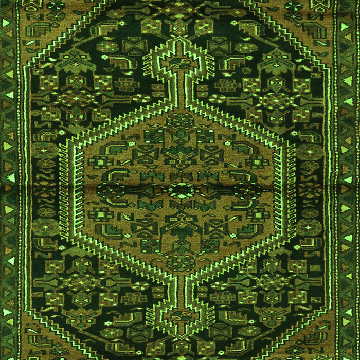 Medallion Green Traditional Rug, tr2549grn