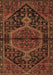 Medallion Brown Traditional Rug, tr2549brn