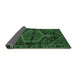 Sideview of Medallion Emerald Green Traditional Rug, tr2549emgrn