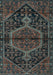 Medallion Light Blue Traditional Rug, tr2549lblu