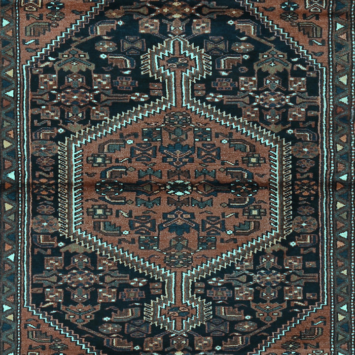 Medallion Light Blue Traditional Rug, tr2549lblu